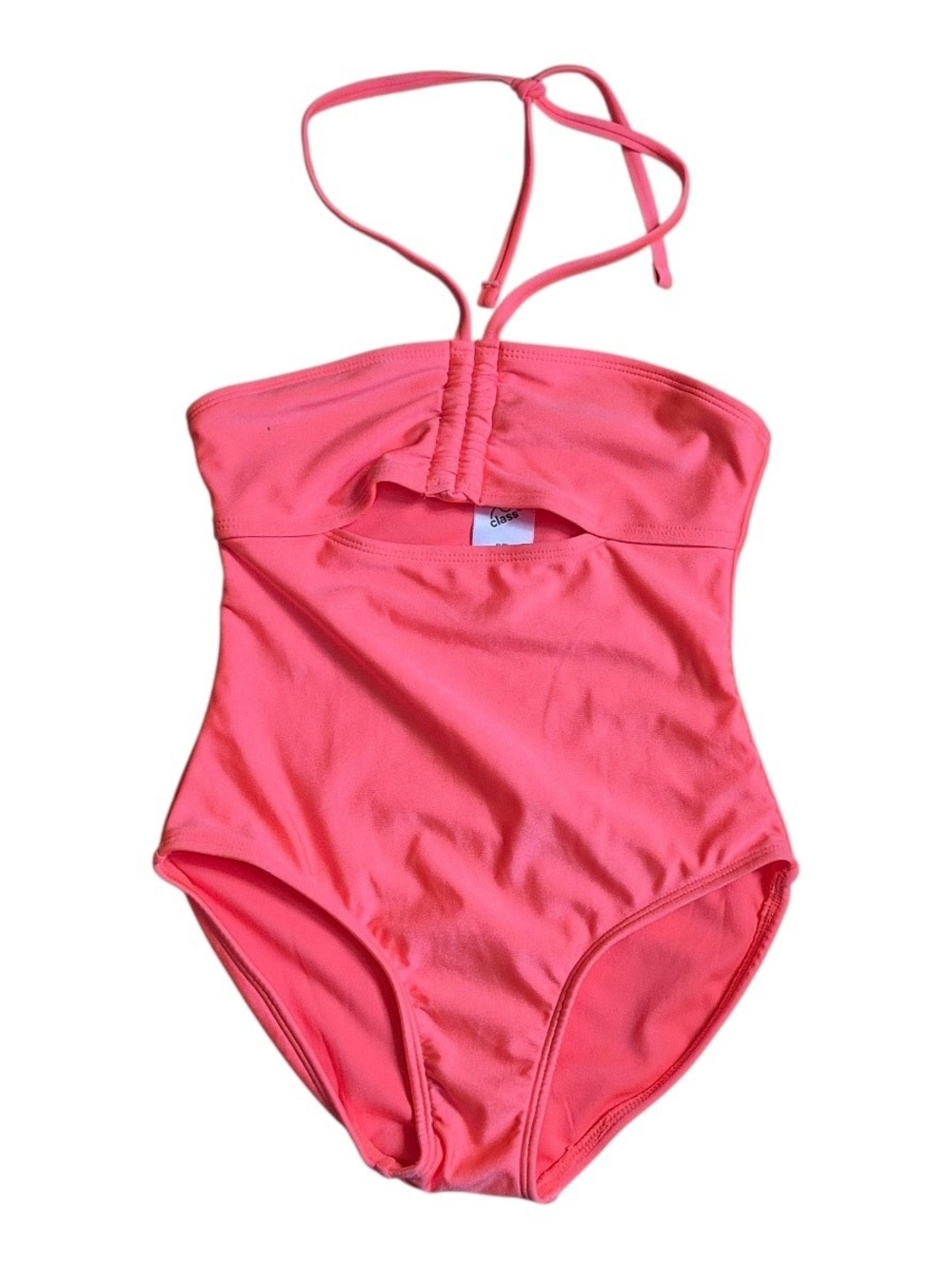 Art Class Girls Orange One-Piece Halter Swimsuit - NWT